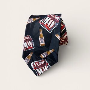 Vintage 1995 Bud Light I Love You Man Novelty Tie Beer Graphic